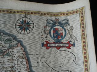 C.  1600 Antique Yorkshire Map John Speed. 6