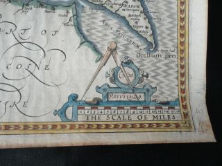 C.  1600 Antique Yorkshire Map John Speed. 7