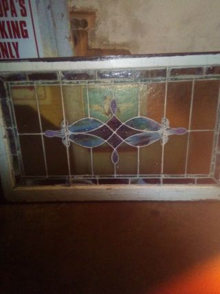 Vintage 40 By 24 Stained Glass Window