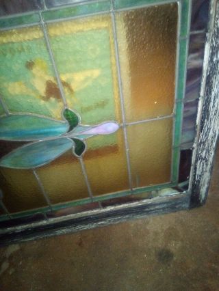 Vintage 40 By 24 Stained Glass Window 6