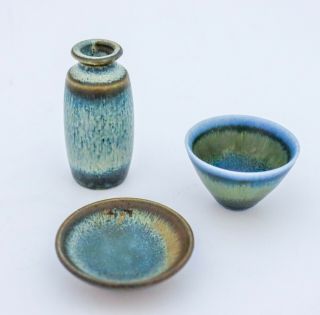 3 Miniature Vases - Carl - Harry Stålhane (stalhane) - Rörstrand / Rorstrand