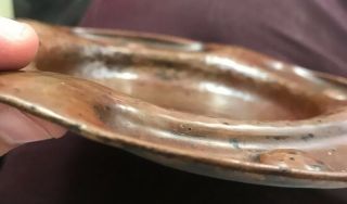 number 2 - GUSTAV STICKLEY ARTS & CRAFTS HAMMERED COPPER DISH TRAY PLATE SIGNED 4