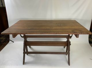 RARE ANTIQUE INDUSTRIAL DIETZGEN DRAFTING TABLE 3
