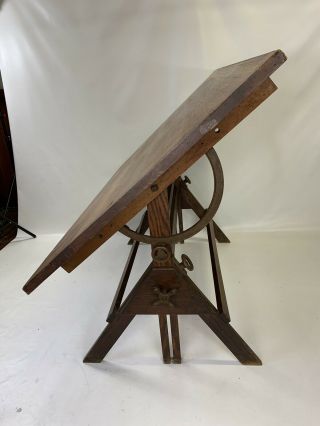 RARE ANTIQUE INDUSTRIAL DIETZGEN DRAFTING TABLE 6