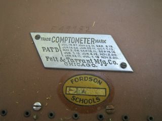 Vintage Felt & Tarrant Comptometer Model H With Case / Cover Great Graphics 3