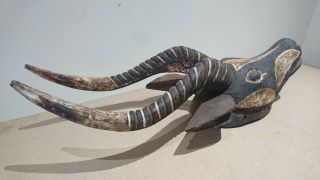 Rare and fine wood African Bobo Bwa Antelope mask.  example. 12