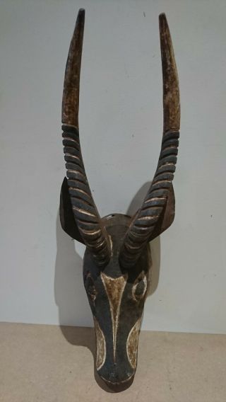 Rare And Fine Wood African Bobo Bwa Antelope Mask.  Example.