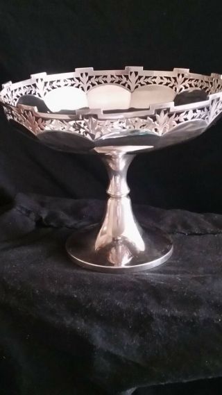 Large Art Deco Silver Tazza.  Alexander Clark & Co Ltd.  599 Grammes 10