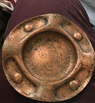 Number 1 - Gustav Stickley Arts & Crafts Hammered Copper Dish Tray
