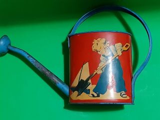 Antique Toy Litho Tin Water Can Made In Western Germany
