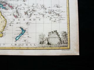 1810 LAPIE - rare map of OCEANIA,  AUSTRALIA,  ASIA,  EAST INDIES,  JAVA,  BORNEO. 3