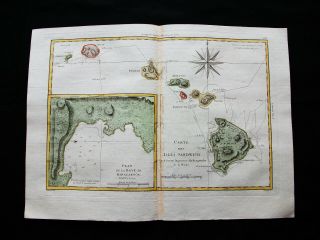 1789 Bonne - Rare Map: Hawaii Islands,  Honolulu,  Polynesia,  Sandwich Isl.  Maui.