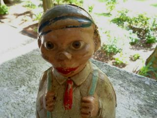 VINTAGE ANTIQUE PAPER MACHE ROLY POLY MAN CANDY CONTAINER SCHOENHUT DOLLY DOLL 5