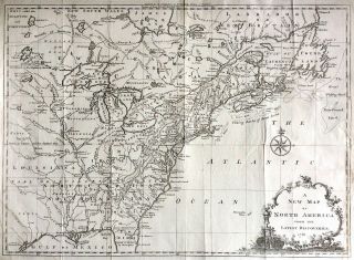 Antique Map North America C1761 Rare Engraved Map By J.  Spilsbury