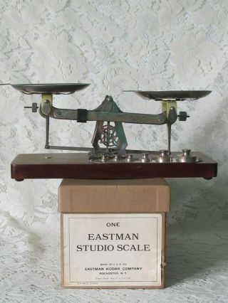 Vintage Eastman Kodak 6 Weight Balance Studio Photo Scale W/ Box Complete