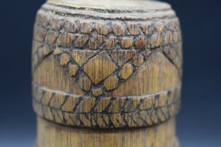 Papa Guinean wooden tribal decorated pot C.  19th century AD 2
