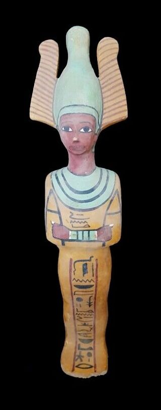 Rare Wonderful Egyptian Ancient Egyptian Huge Wooden Statue 42.  5 Cm