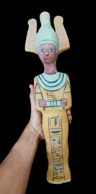 Rare Wonderful Egyptian Ancient Egyptian Huge Wooden Statue 42.  5 CM 8