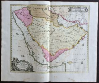 C.  1720 Large Format Map Of The Arabian Pennisula By Valk & Schenk