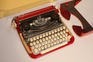 Rare Cole Steel ABC Typewriter - Orange 10