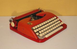 Rare Cole Steel Abc Typewriter - Orange