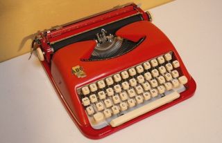 Rare Cole Steel ABC Typewriter - Orange 3