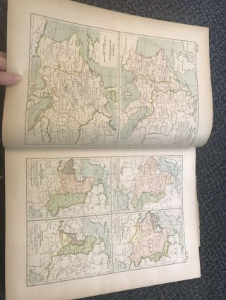 1897 THE CENTURY ATLAS OF THE WORLD.  Publ.  By The Century Co. 11