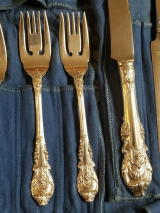 Vtg Wallace Sterling Sir Christopher Silver 12 Person 75 Piece Flatware Set 6