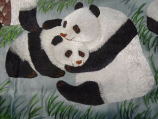 Handwoven Silk Chinese Embroidery - 10 Pandas (153 cm x 73 cm) 1 4