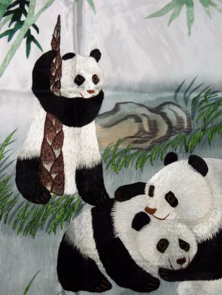 Handwoven Silk Chinese Embroidery - 10 Pandas (153 cm x 73 cm) 1 6