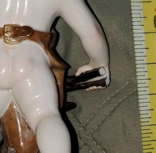 C1880 Scarce Meissen Porcelain figurine Cherub Cupid Forging Heart L114 7