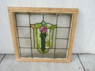 ANTIQUE AMERICAN STAINED GLASS WINDOW ROSE 36 x 34 ARCHITECTURAL SALVAGE 6