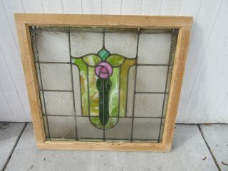 ANTIQUE AMERICAN STAINED GLASS WINDOW ROSE 36 x 34 ARCHITECTURAL SALVAGE 7