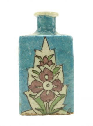 Persian - Armenian Triangle Turquoise Pottery Flask