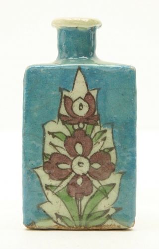 Persian - Armenian Triangle Turquoise Pottery Flask 2