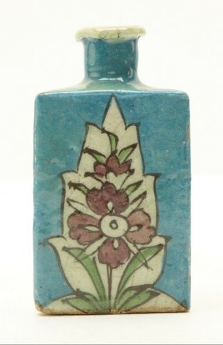 Persian - Armenian Triangle Turquoise Pottery Flask 3
