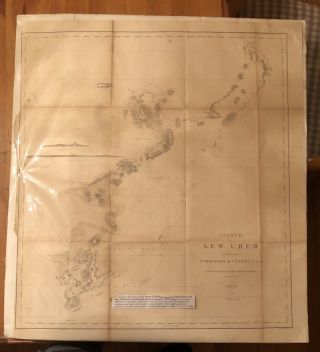 Map Of Okinawa Lew Chew Selmar Siebert Engraving Commodore Perry Antique 1857