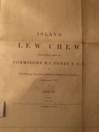 Map Of Okinawa Lew Chew Selmar Siebert Engraving Commodore Perry Antique 1857 3