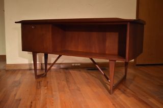 1960s Dansk Lovig Boomerang Desk,  Mid - Century Modern Teak 5