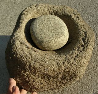 Mortar & Pestle,  (31,  Lbs) Ancient Malibu Village Site,  Southern California