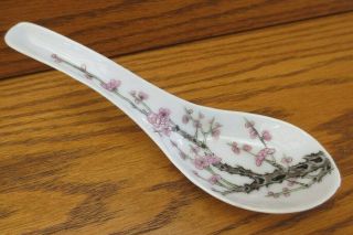Gorgeous Antique Chinese Porcelain Spoon Nyonyaware Straits Famille Rose Hm L1