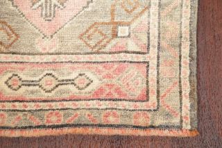 Vintage 2x4 Muted Oushak Turkish Distressed Area Rug Oriental Ivory Coral Red