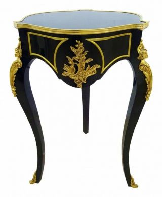 Really Stunning Louis Side Table Black And Gold