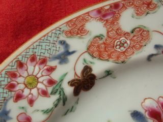 Fine Chinese 18thC Yongzheng Ruancai Famille Rose Export Plates PERFECT 6