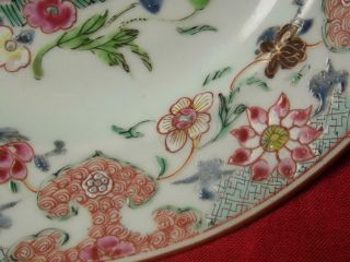 Fine Chinese 18thC Yongzheng Ruancai Famille Rose Export Plates PERFECT 7