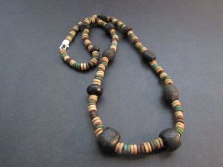 Nile Ancient Egyptian Glass Amulet Mummy Bead Necklace Ca 600 Bc