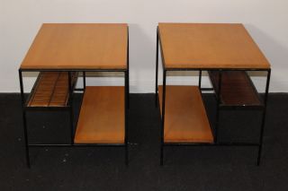 VINTAGE PAUL MCCOBB WROUGHT IRON TABLES MID CENTURY 5