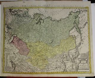 Russia Russian Empire 1786 Homann Heirs & GÜssefeld Antique Copper Engraved Map