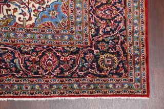 Vintage Handmade Traditional Floral Red 10x13 Kaashan Persian Oriental Area Rug 5