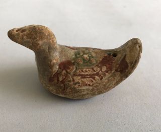 Late Ming Dynasty 17th Century Period Sancai Duck Figurine